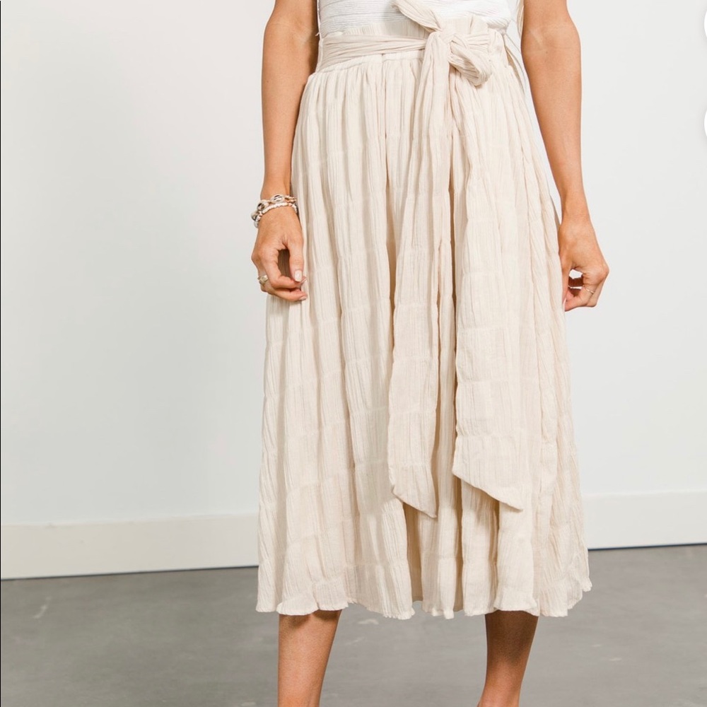 Ruffle Midi Skirt